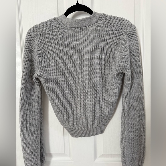 Dynamite Light Gray Buttoned Cardigan - Picture 5 of 5